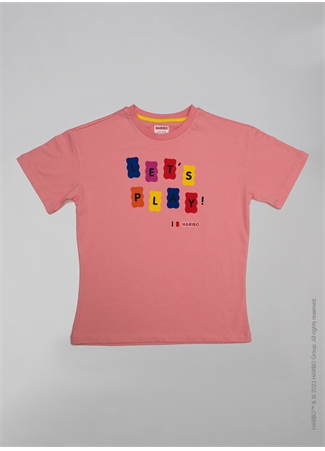 Haribo Baskılı Pembe Kız Çocuk T-Shirt HRBTXT104_2