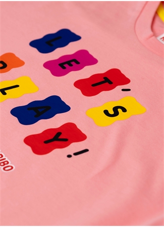 Haribo Baskılı Pembe Kız Çocuk T-Shirt HRBTXT104_3