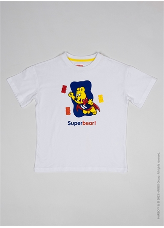 Haribo Baskılı Beyaz Erkek Çocuk T-Shirt HRBTXT108_2