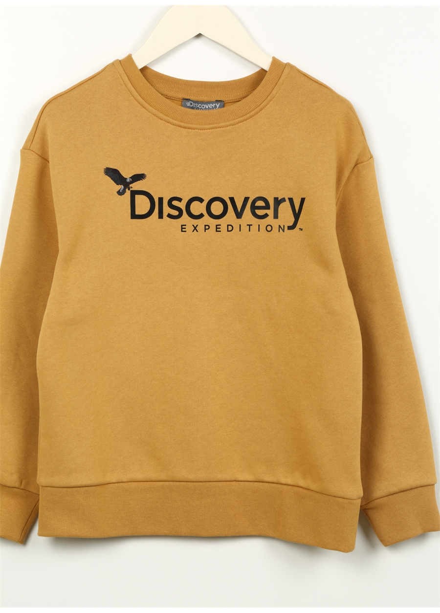 Discovery Expedition Hardal Erkek Çocuk Bisiklet Yaka Oversize Baskılı Sweatshirt D3WB-SWT29_3