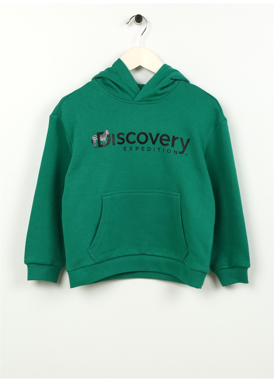 Discovery Expedition Yeşil Kız Çocuk Bisiklet Yaka Oversize Baskılı Sweatshirt D3WG-SWT24_0