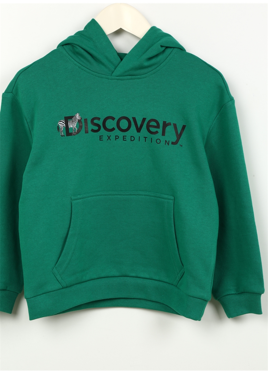 Discovery Expedition Yeşil Kız Çocuk Bisiklet Yaka Oversize Baskılı Sweatshirt D3WG-SWT24_3