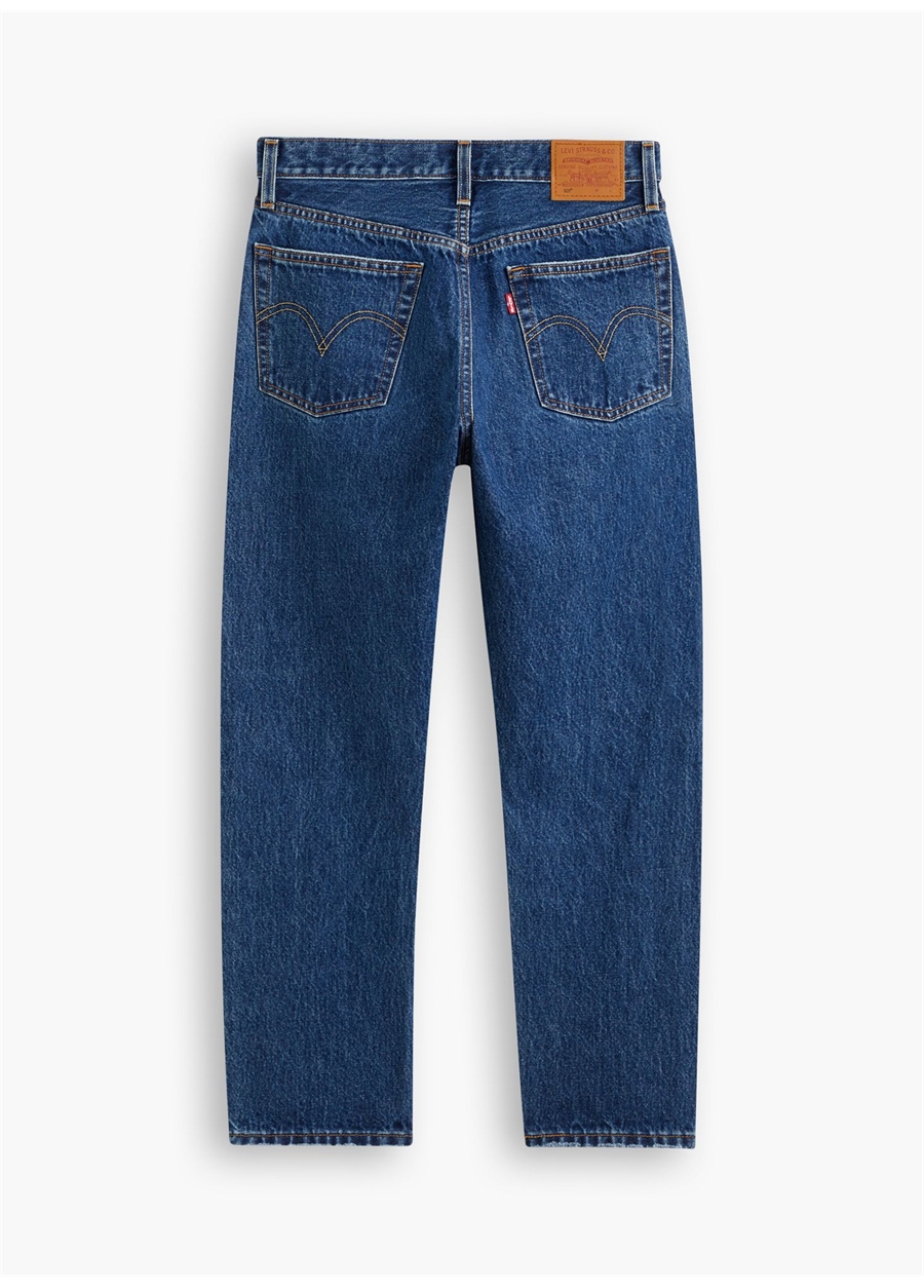 Levis 501 Crop Local Koyu Lacivert Yüksek Bel Regular Kadın Denim Pantolon ORINDA TROY HORSE_7