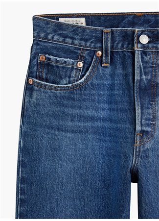 Levis 501 Crop Local Koyu Lacivert Yüksek Bel Regular Kadın Denim Pantolon ORINDA TROY HORSE_9