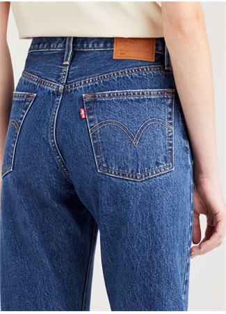 Levis 501 Crop Local Koyu Lacivert Yüksek Bel Regular Kadın Denim Pantolon ORINDA TROY HORSE_10