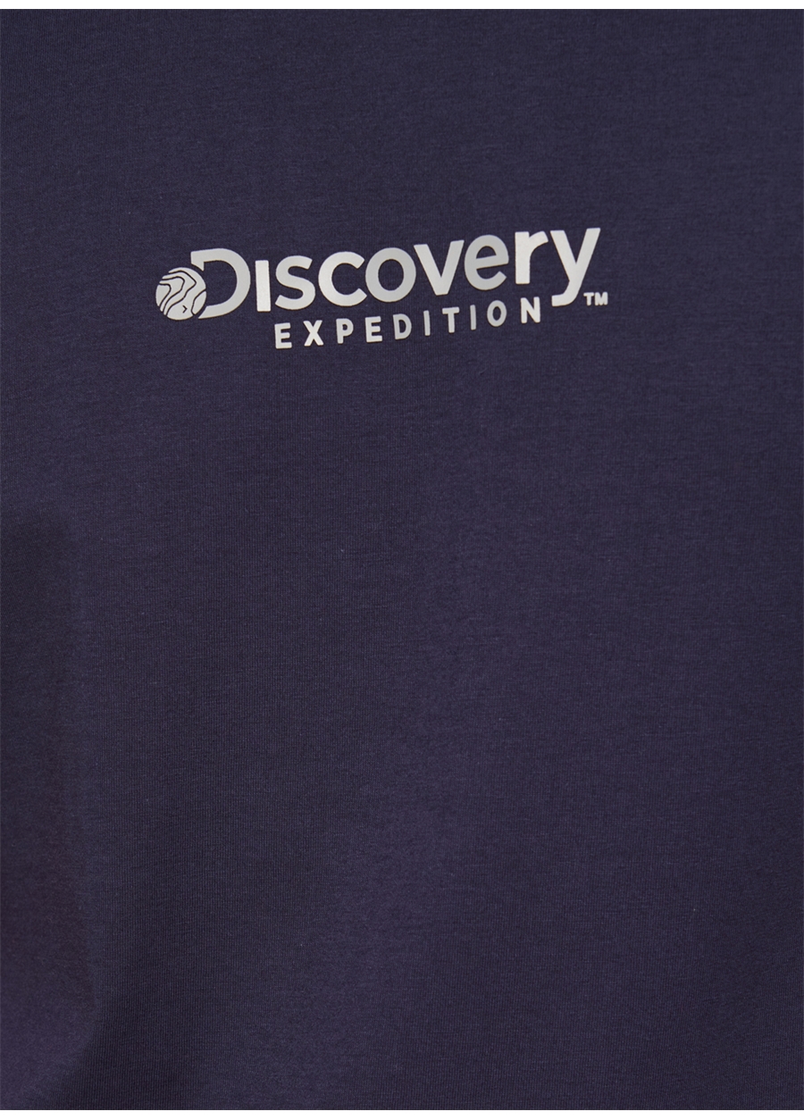 Discovery Expedition Lacivert Erkek Bisiklet Yaka Baskılı T-Shirt D3WM-TST5_3