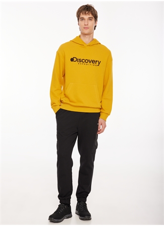 Discovery Expedition Hardal Erkek Kapüşonlu Nakışlı Sweatshirt D3WM-SWT28