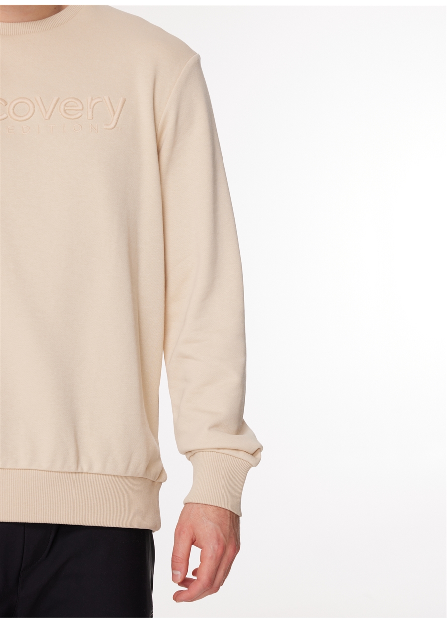 Discovery Expedition Bej Erkek Bisiklet Yaka Sweatshirt D3WM-SWT25_2