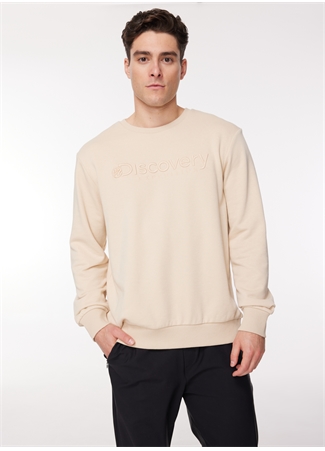 Discovery Expedition Bej Erkek Bisiklet Yaka Sweatshirt D3WM-SWT25_4