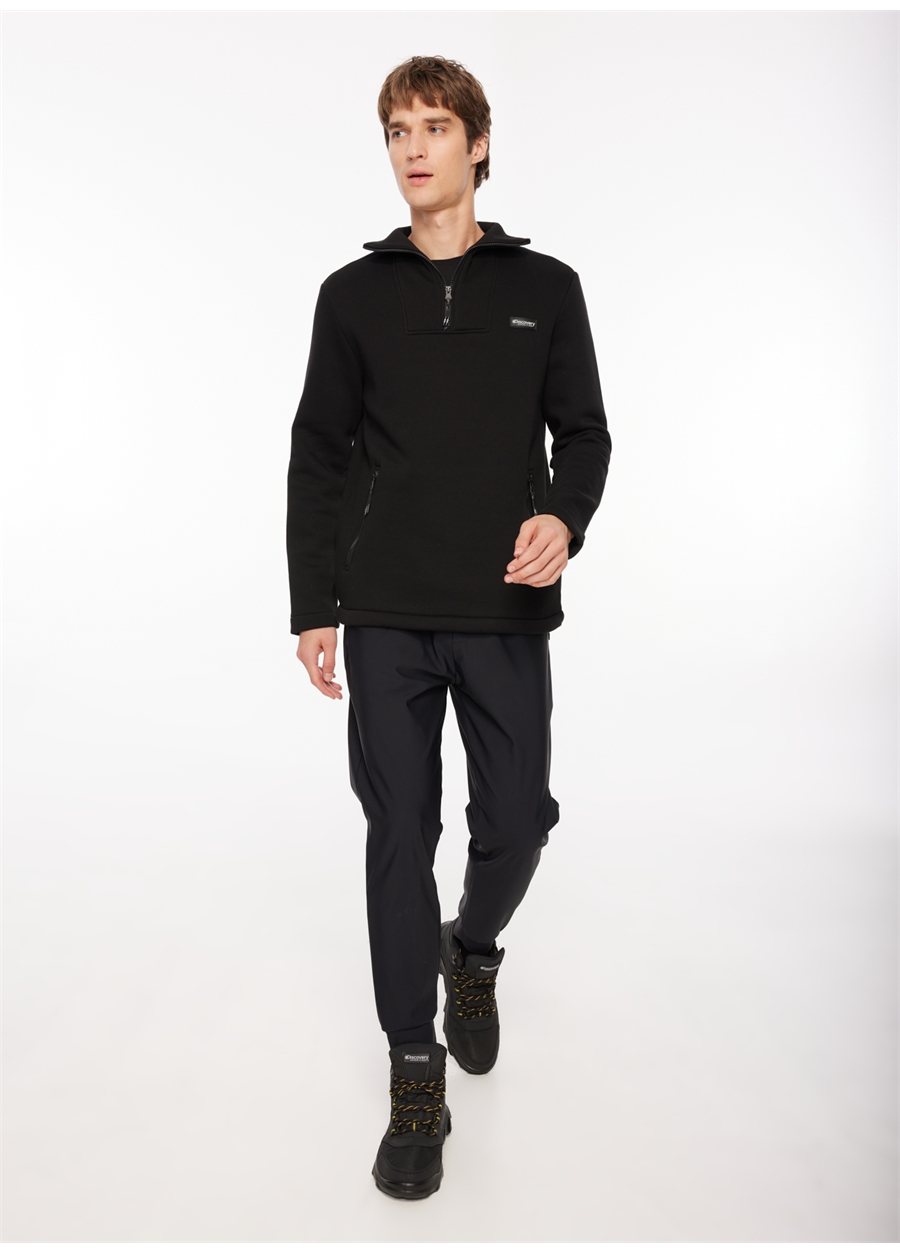 Discovery Expedition Siyah Erkek Bato Yaka Sweatshirt D3WM-SWT40_0