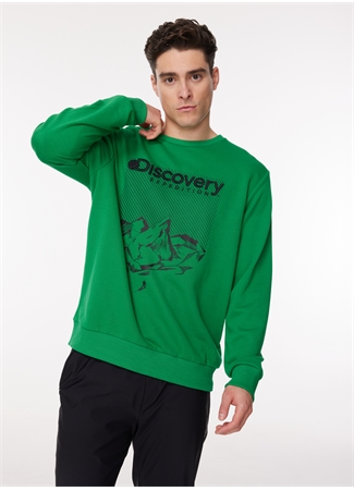 Discovery Expedition Yeşil Erkek Bisiklet Yaka Sweatshirt D3WM-SWT39_1