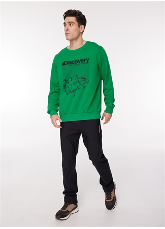 Discovery Expedition Yeşil Erkek Bisiklet Yaka Sweatshirt D3WM-SWT39_2