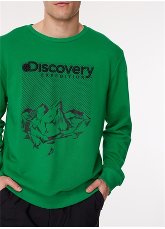 Discovery Expedition Yeşil Erkek Bisiklet Yaka Sweatshirt D3WM-SWT39_3