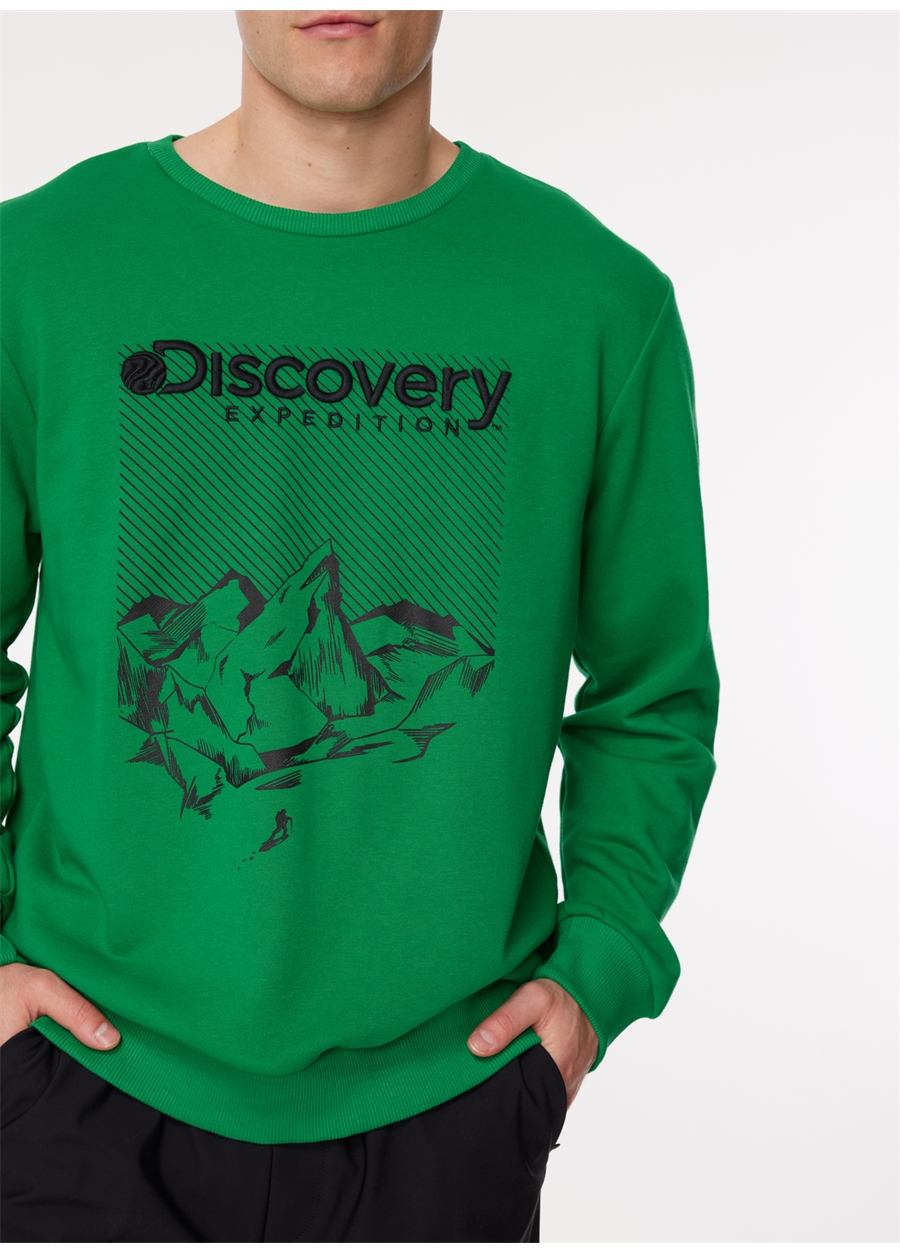 Discovery Expedition Yeşil Erkek Bisiklet Yaka Sweatshirt D3WM-SWT39_3