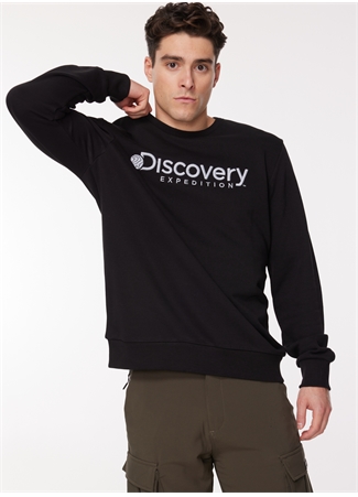 Discovery Expedition Siyah Erkek Bisiklet Yaka Sweatshirt D3WM-SWT25_2