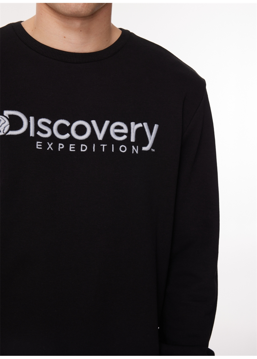 Discovery Expedition Siyah Erkek Bisiklet Yaka Sweatshirt D3WM-SWT25_3