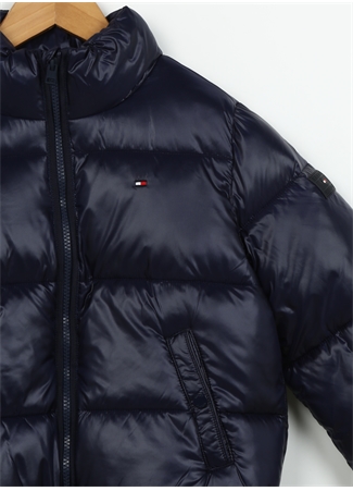 Tommy Hilfiger Mavi Kız Çocuk Bisiklet Yaka Uzun Kollu Mont KG0KG07392_1