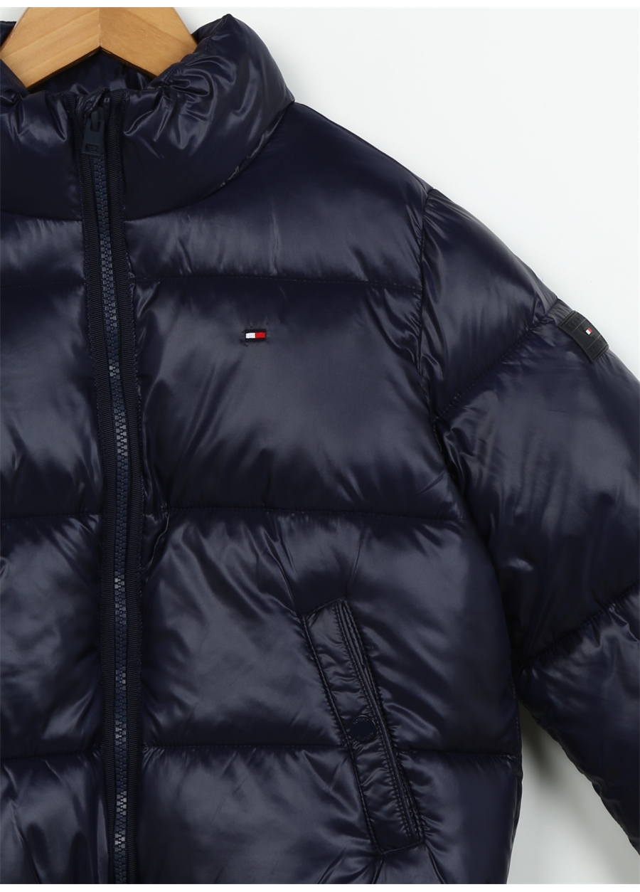 Tommy Hilfiger Mavi Kız Çocuk Bisiklet Yaka Uzun Kollu Mont KG0KG07392_1