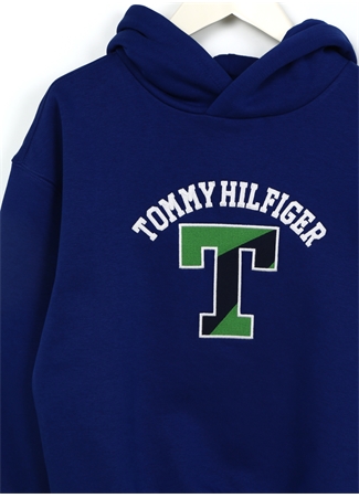 Tommy Hilfiger Mavi Erkek Çocuk Kapüşonlu Uzun Kollu Sweatshirt KB0KB08293_2