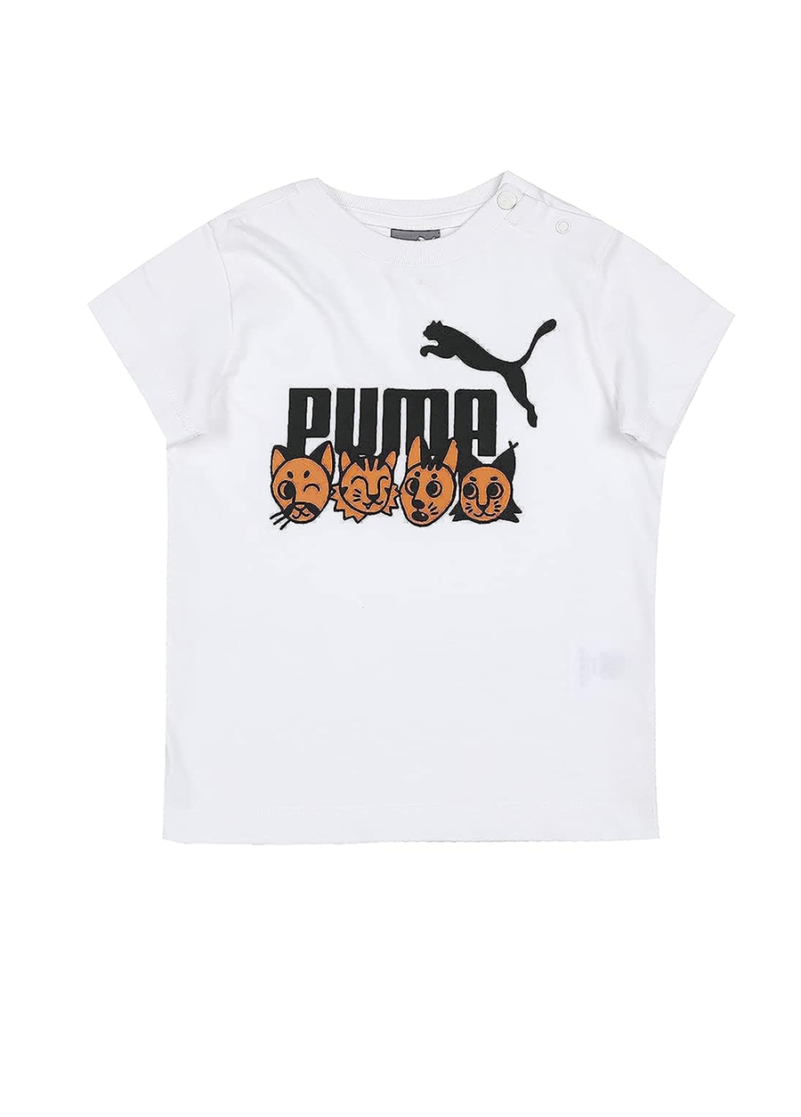 Puma Beyaz Erkek Çocuk T-Shirt 67423402 ESS+ PUMA MATES Infants Se