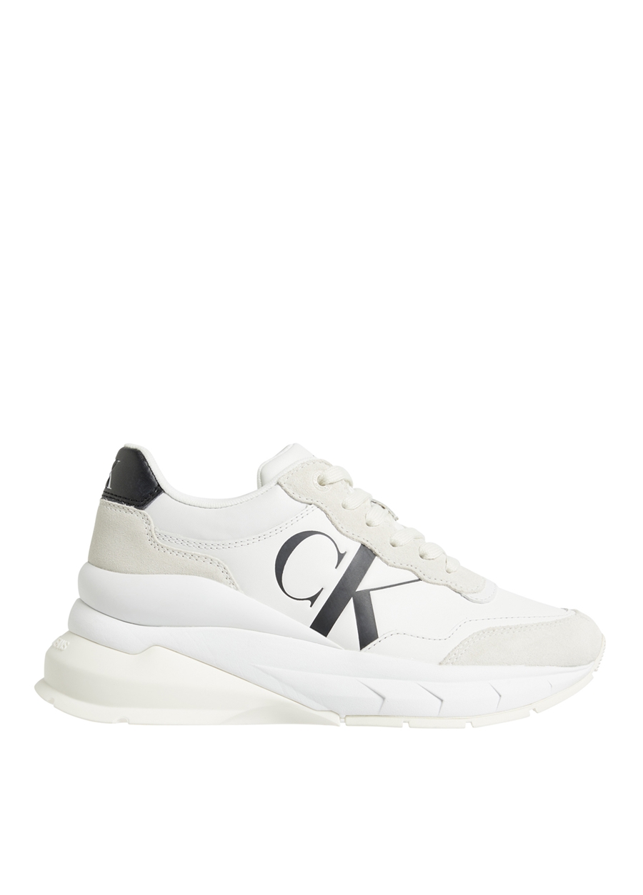 Calvin Klein Beyaz Kadın Deri Sneaker YW0YW01099YBR_0