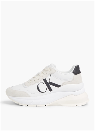 Calvin Klein Beyaz Kadın Deri Sneaker YW0YW01099YBR_1