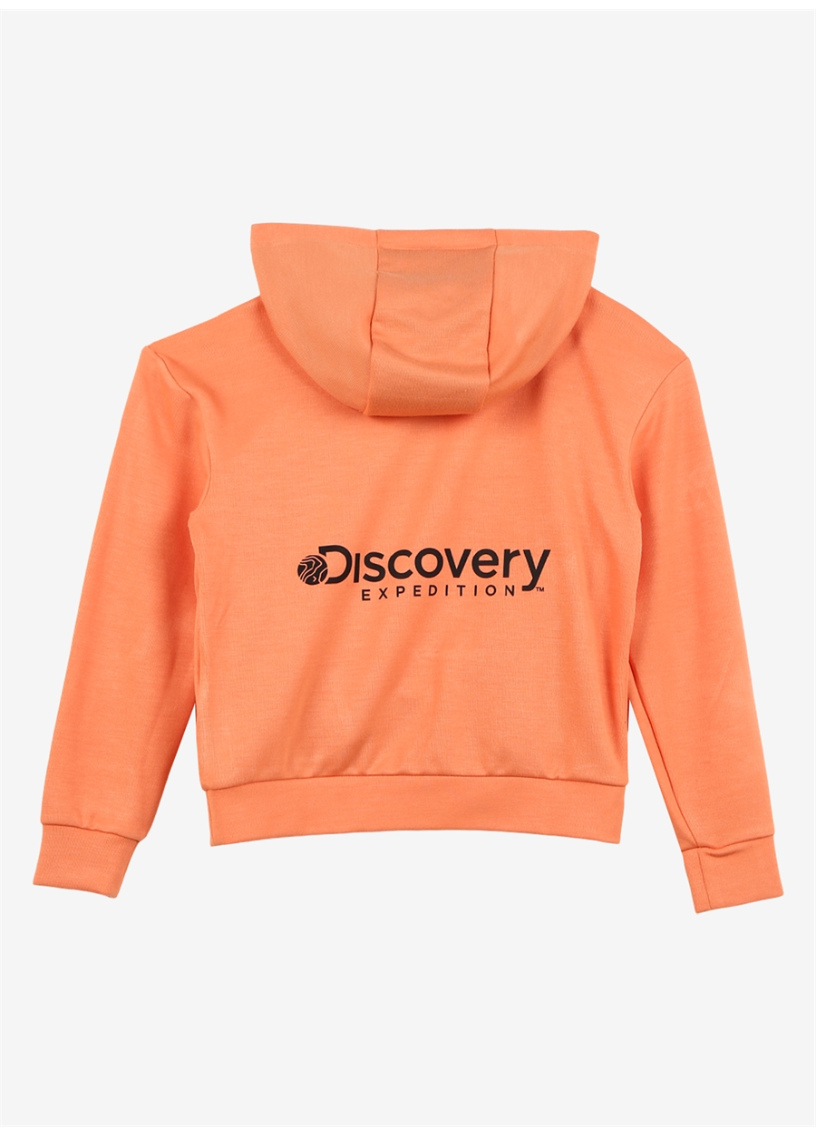 Discovery Expedition Somon Kız Çocuk Kapüşonlu Baskılı Sweatshirt D3WG-SWT15_1