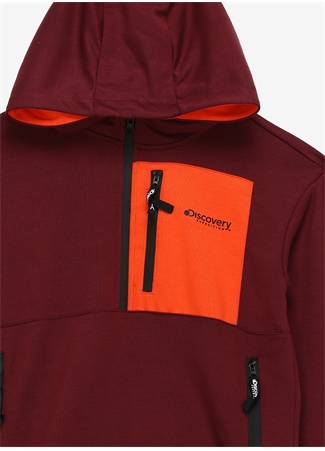 Discovery Expedition Mürdüm Erkek Çocuk Kapüşonlu Oversize Sweatshirt D3WB-SWT13_2