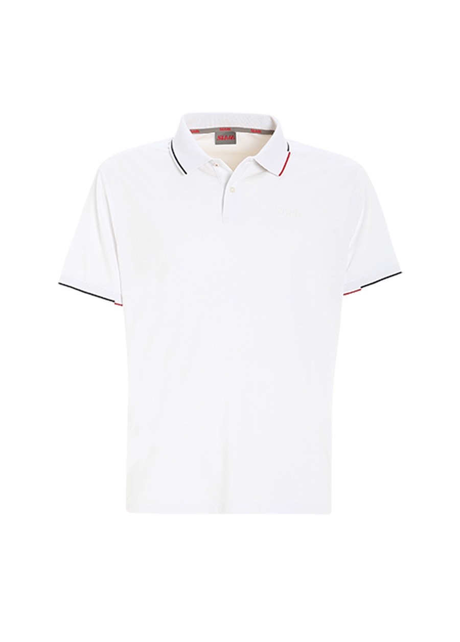 Slam Beyaz Erkek Polo Yaka Regular Fit T-Shirt A108001S00_DECK LGT PIQUE