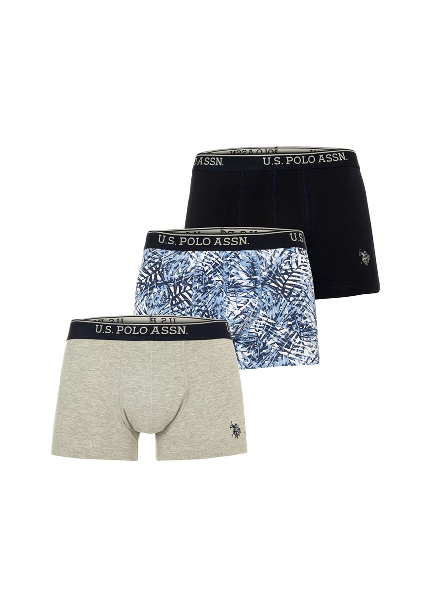 U.S. Polo Assn. Gri Melanj Erkek Boxer I081SZ0IA.000.3BMDLAL