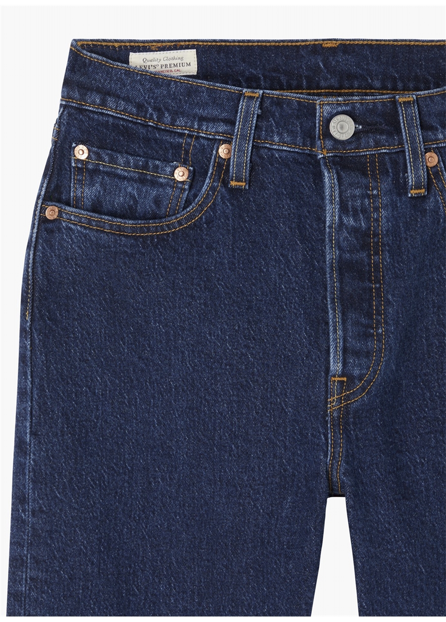 Levis 501® Koyu Lacivert Kadın Yüksek Bel Normal Kalıp Denim Pantolon CROP SALSA STONEWASH_1