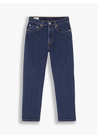 Levis 501® Koyu Lacivert Kadın Yüksek Bel Normal Kalıp Denim Pantolon CROP SALSA STONEWASH_9