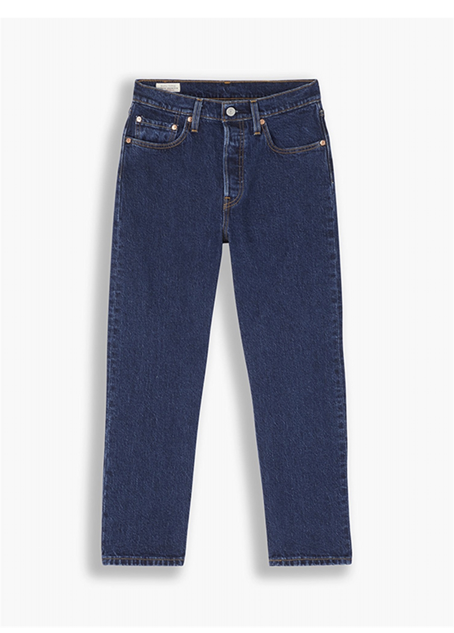 Levis 501® Koyu Lacivert Kadın Yüksek Bel Normal Kalıp Denim Pantolon CROP SALSA STONEWASH_9