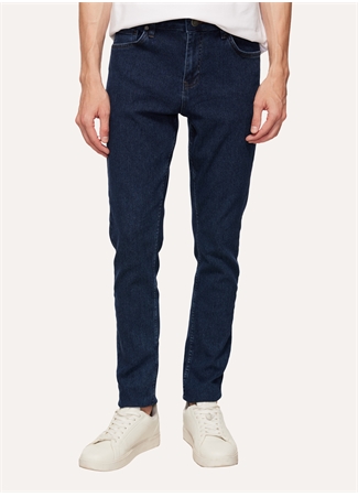 Fabrika Düşük Bel Dar Paça Skinny Fit İndigo Erkek Örme Denim Pantolon F4WM-PNT 600_2