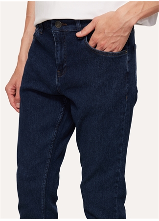 Fabrika Düşük Bel Dar Paça Skinny Fit İndigo Erkek Örme Denim Pantolon F4WM-PNT 600_3