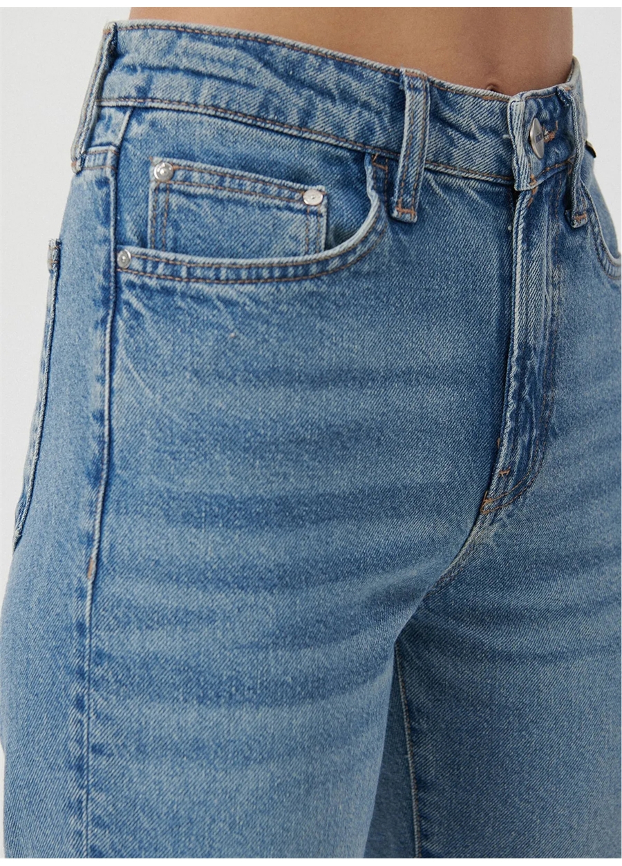 Mavi MIAV INDIGO DENIM Yüksek Bel İspanyol Paça Flare Paça Mavi Kadın Denim Pantolon M1010299-83039_6