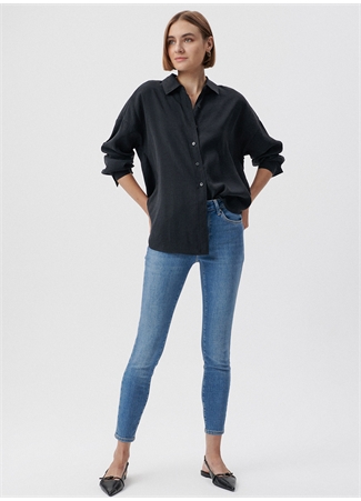 Mavi TESS Mid Blue GLAM Yüksek Bel Skinny Paça Skinny Fit Mavi Kadın Denim Pantolon M100328-80978