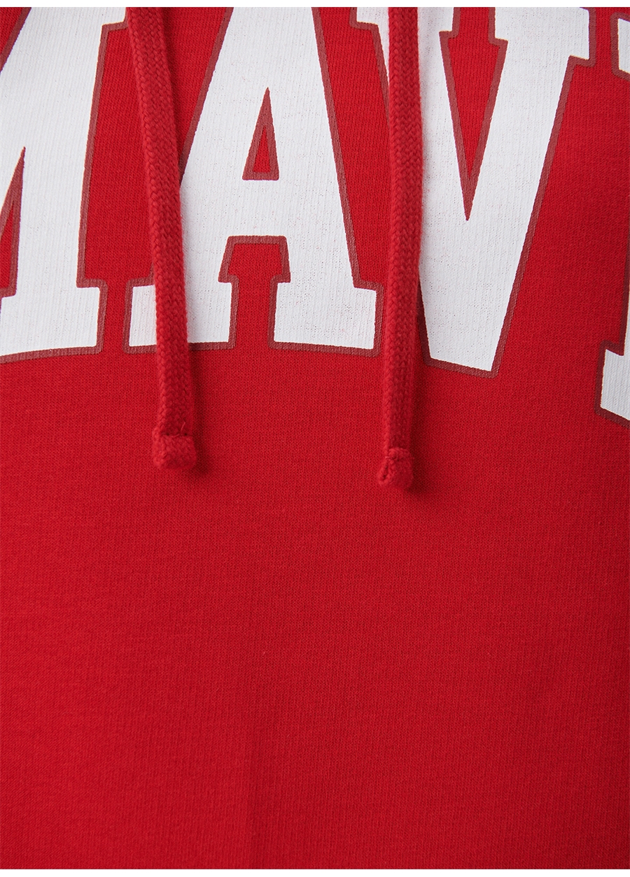 Mavi Kırmızı Kadın Kapüşonlu Oversize Sweatshirt M1600361-86417_6