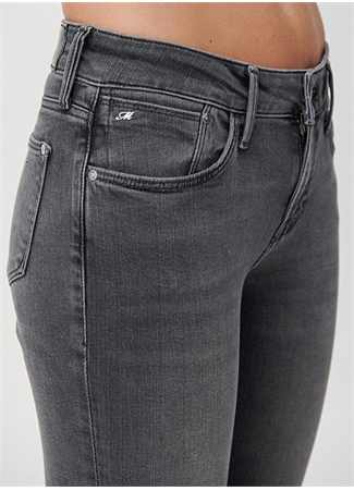 Mavi ADA Smoked Brushed Str Normal Bel Düz Paça Boyfriend Antrasit Kadın Denim Pantolon M1020585598_3