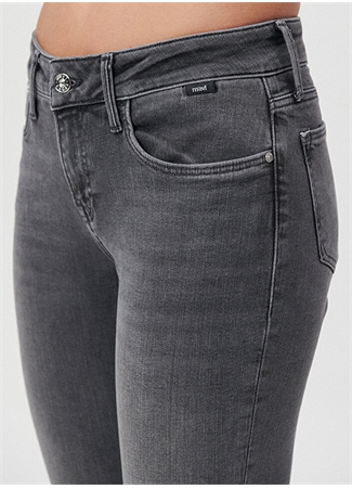 Mavi ADA Smoked Brushed Str Normal Bel Düz Paça Boyfriend Antrasit Kadın Denim Pantolon M1020585598_4