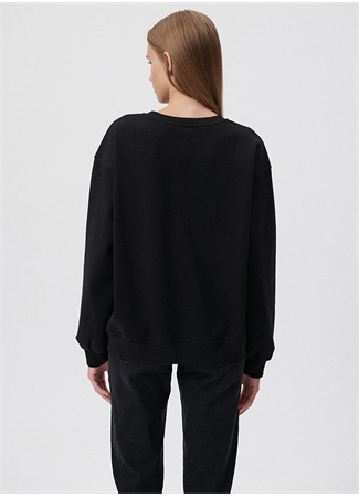 Mavi Siyah Kadın Bisiklet Yaka Oversize Sweatshirt M1610198-900_4