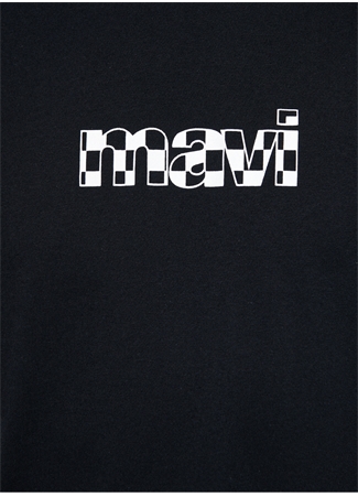 Mavi Bisiklet Yaka Baskılı Siyah Erkek T-Shirt M0611323-900_MAVİ BASKILI TİŞÖRT_4