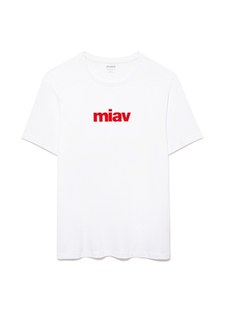 Mavi Bisiklet Yaka Baskılı Beyaz Erkek T-Shirt M067153-622_MİAV BASKILI TİŞÖRT_0