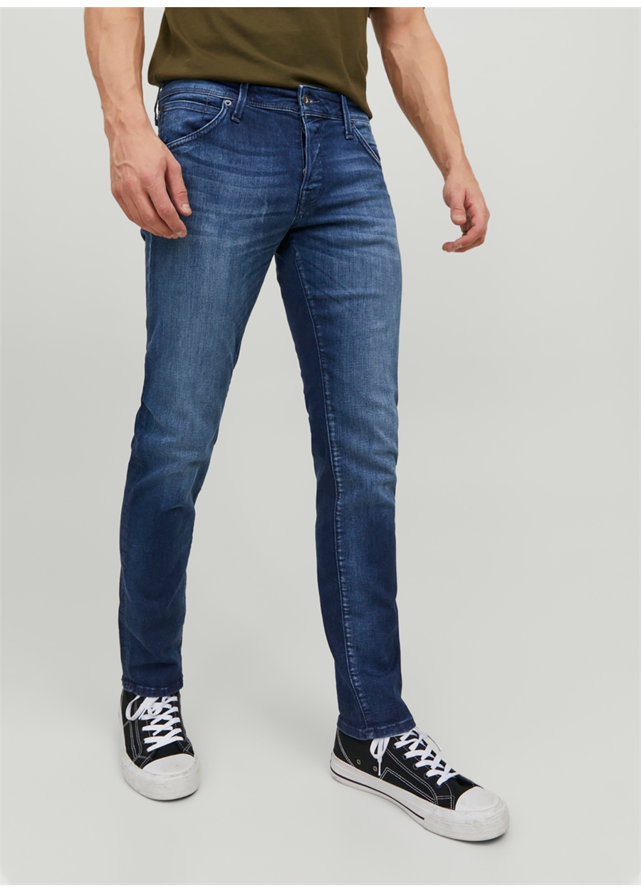 Jack & Jones JJIGLENN JJFOX JOS 247 50SPS NOOS Lacivert Erkek Normal Bel Slim Fit Denim Pantolon_1