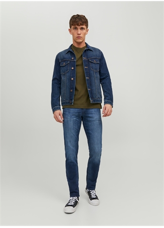 Jack & Jones JJIGLENN JJFOX JOS 247 50SPS NOOS Lacivert Erkek Normal Bel Slim Fit Denim Pantolon