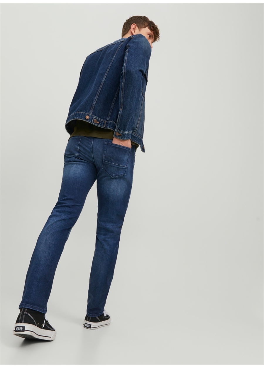 Jack & Jones JJIGLENN JJFOX JOS 247 50SPS NOOS Lacivert Erkek Normal Bel Slim Fit Denim Pantolon_7