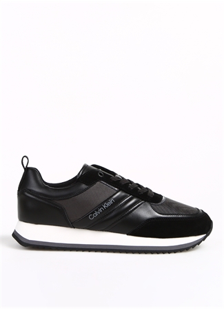 Calvin Klein Siyah Erkek Deri Sneaker LOW TOP LACE UP REPR