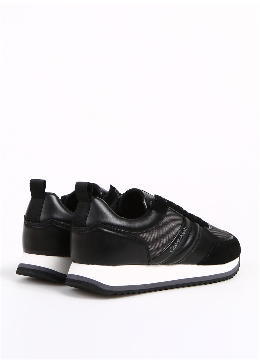 Calvin Klein Siyah Erkek Deri Sneaker LOW TOP LACE UP REPR_2