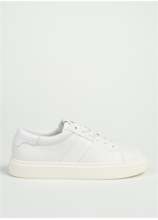 Calvin Klein Beyaz Erkek Deri Sneaker LOW TOP LACE UP LTH