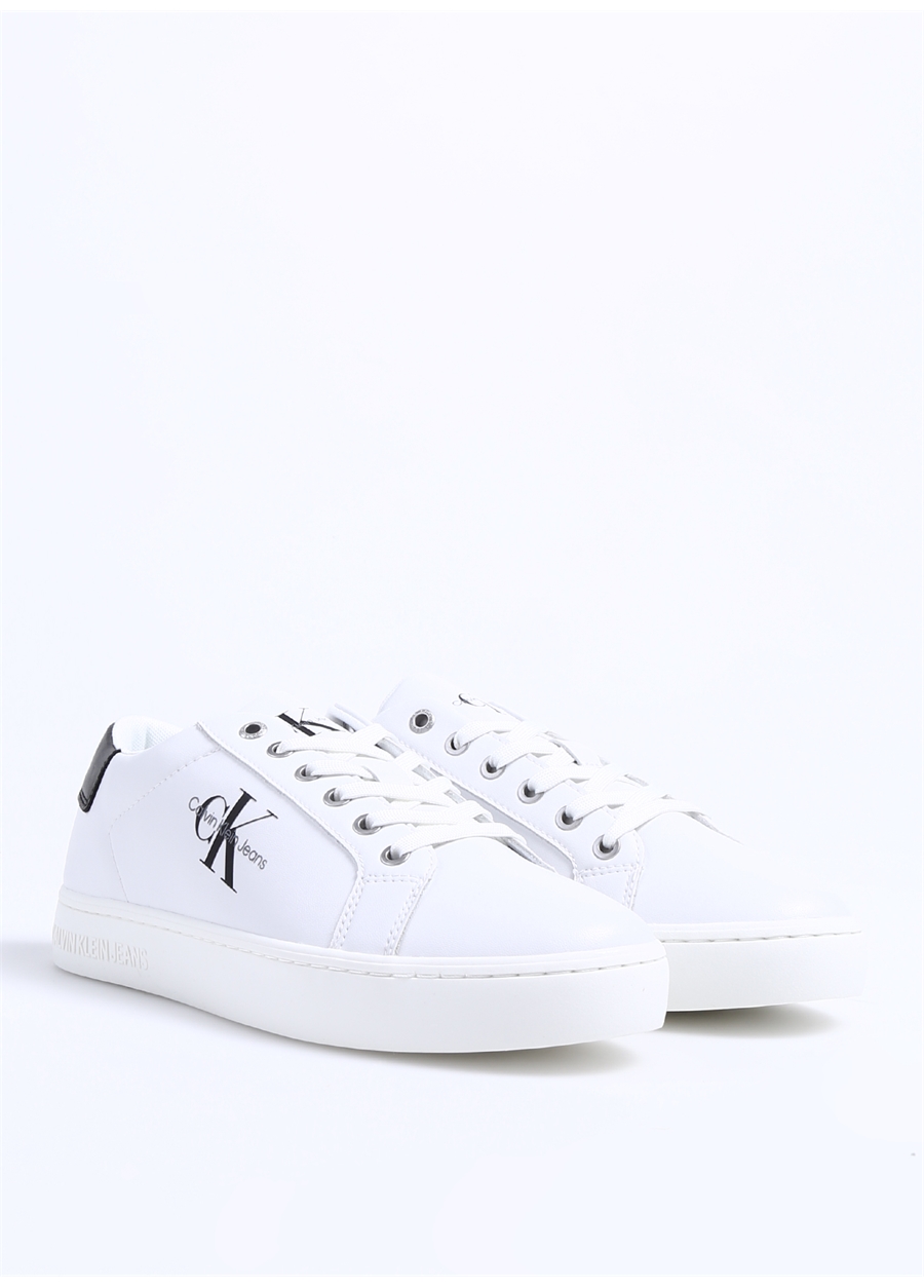 Calvin Klein Beyaz Erkek Deri Sneaker CLASSICCUPLOWLACEUP LTH ML_1